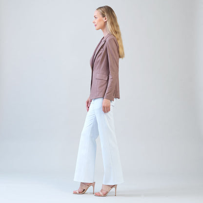 Clara Sunwoo Value - Liquid Leather™ Signature Pocket Blazer - Taupe