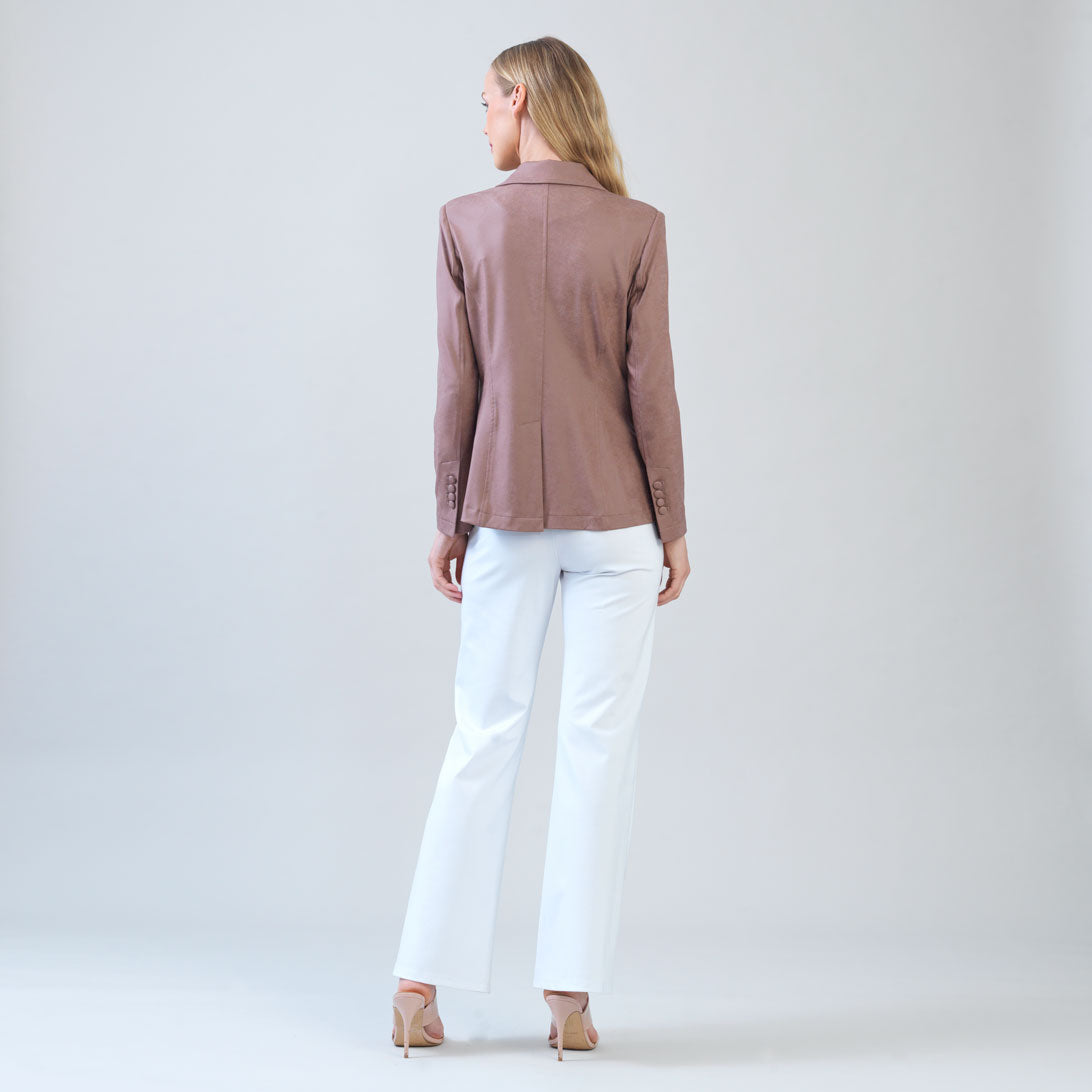 Clara Sunwoo Value - Liquid Leather™ Signature Pocket Blazer - Taupe