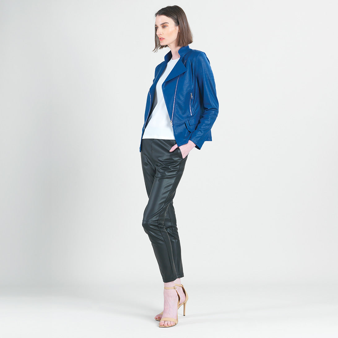 Clara Sunwoo Discount - Liquid Leather™ Biker Jacket - Cobalt - Final Sale