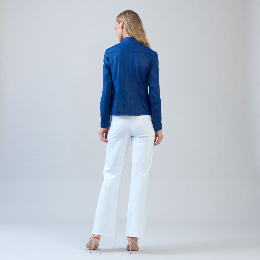 Clara Sunwoo Discount - Liquid Leather™ Biker Jacket - Cobalt - Final Sale