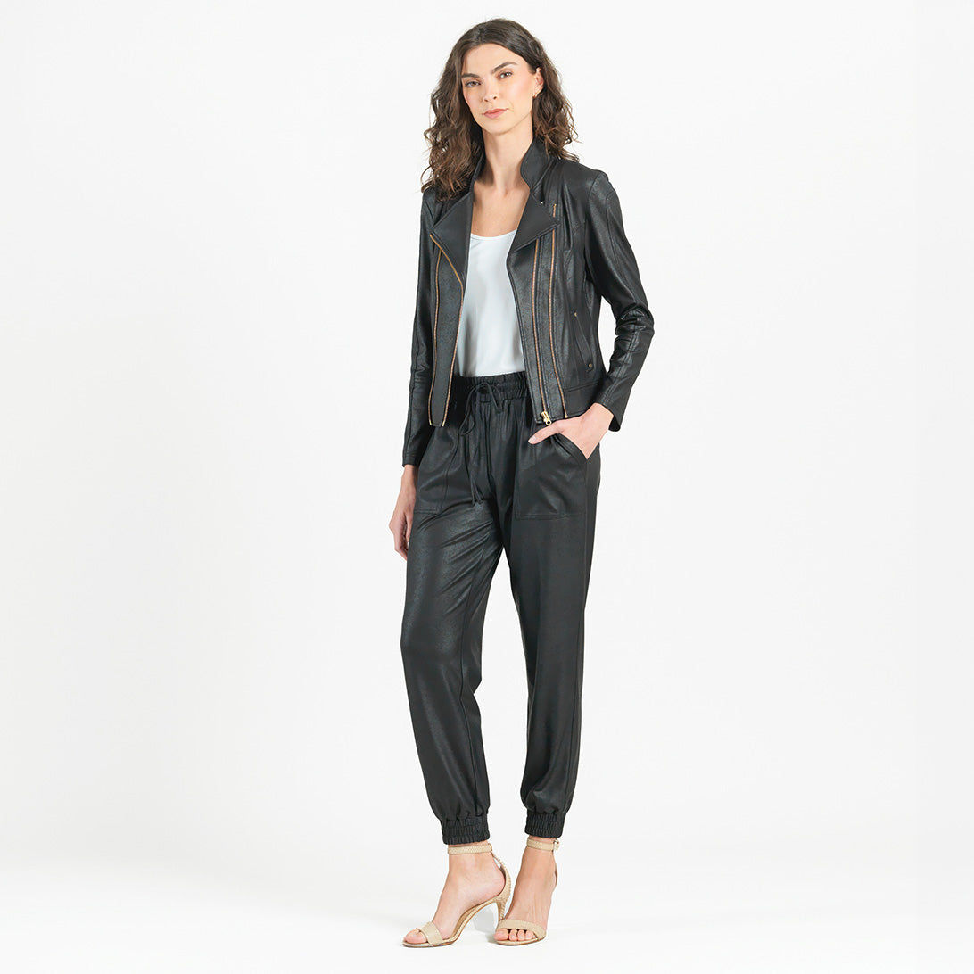 Clara Sunwoo Quality - Liquid Leather™ Double Zip Pocket Jacket - Black