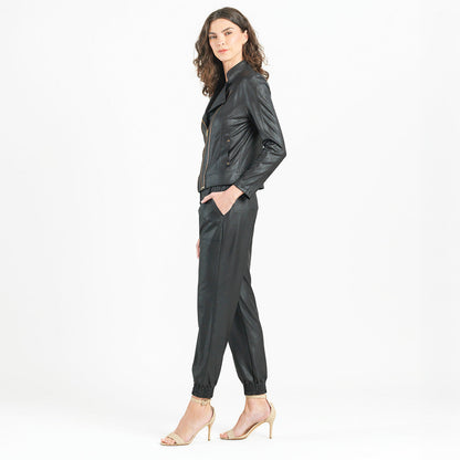 Clara Sunwoo Quality - Liquid Leather™ Double Zip Pocket Jacket - Black