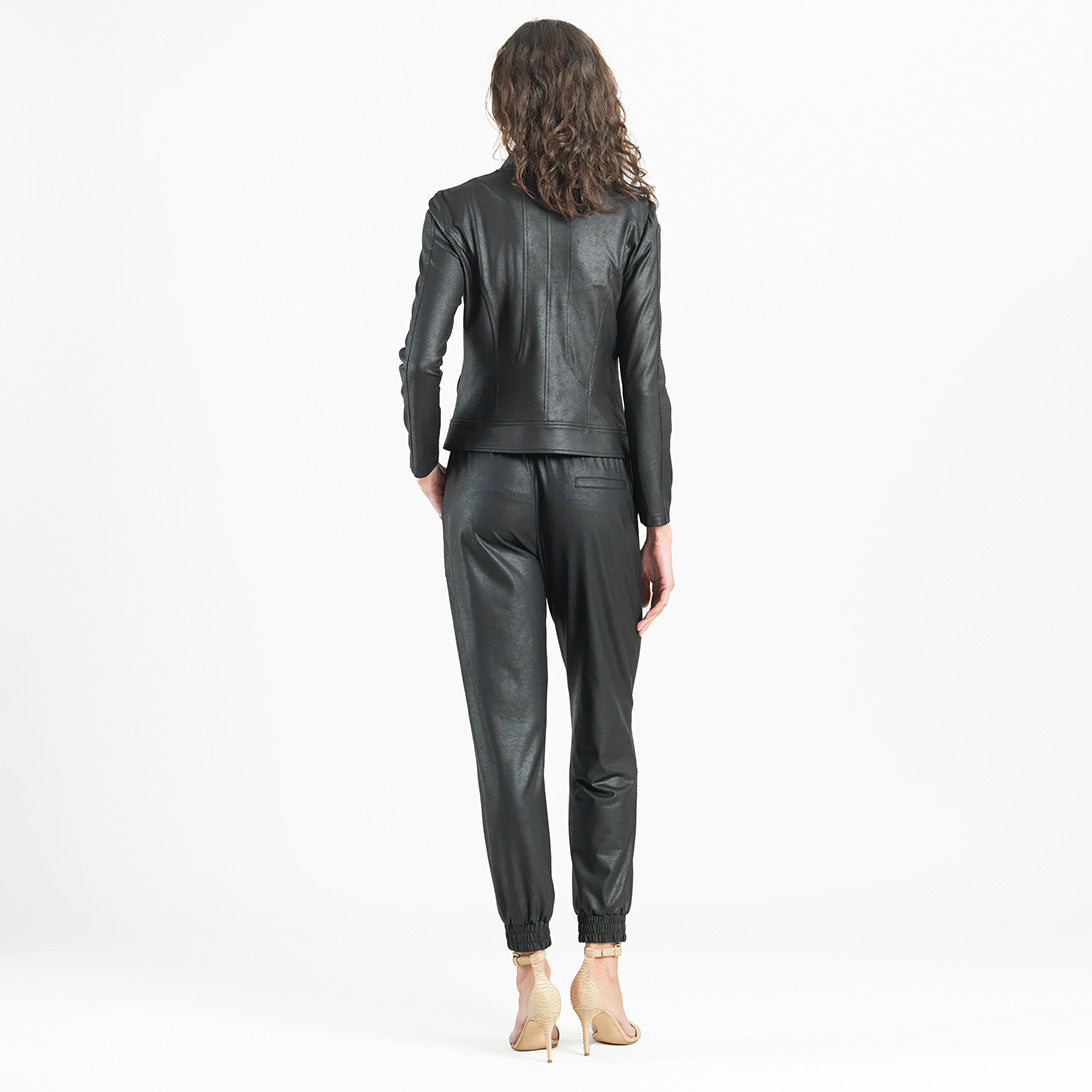 Clara Sunwoo Quality - Liquid Leather™ Double Zip Pocket Jacket - Black