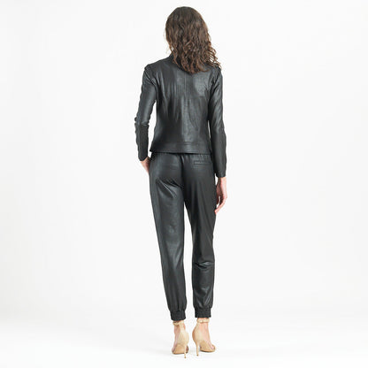 Clara Sunwoo Quality - Liquid Leather™ Double Zip Pocket Jacket - Black