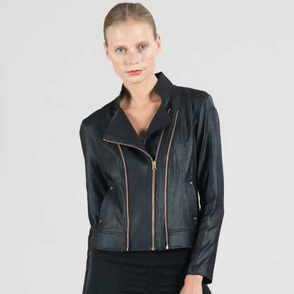 Clara Sunwoo Quality - Liquid Leather™ Double Zip Pocket Jacket - Black