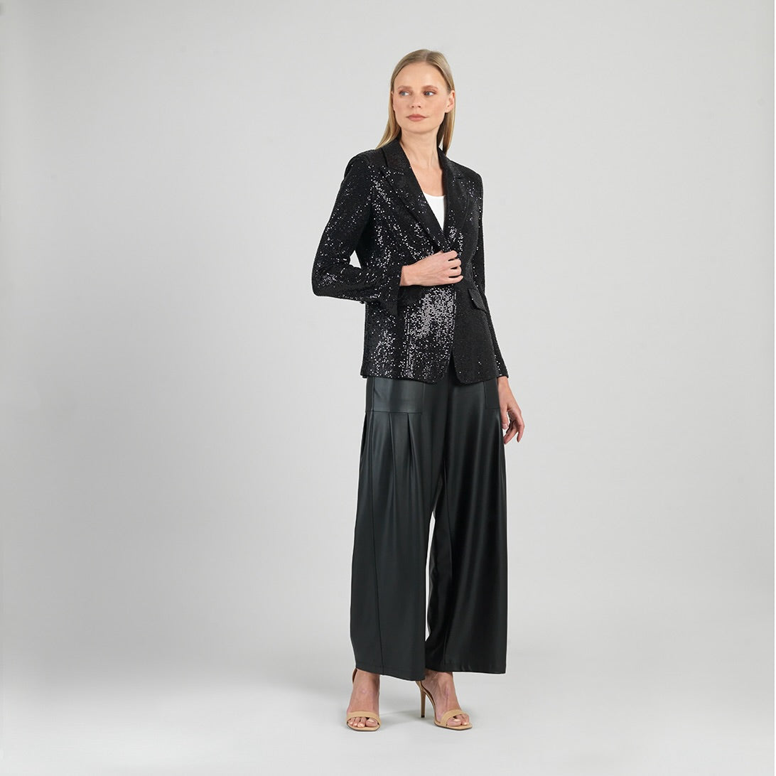 Clara Sunwoo Exclusive - Sequin Knit - Signature Pocket Blazer - Black