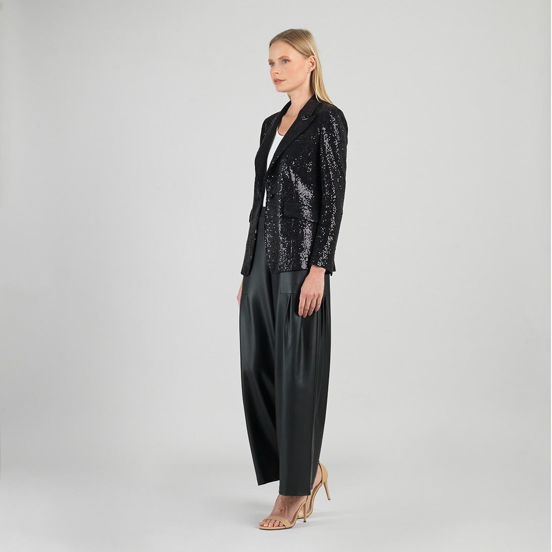 Clara Sunwoo Exclusive - Sequin Knit - Signature Pocket Blazer - Black