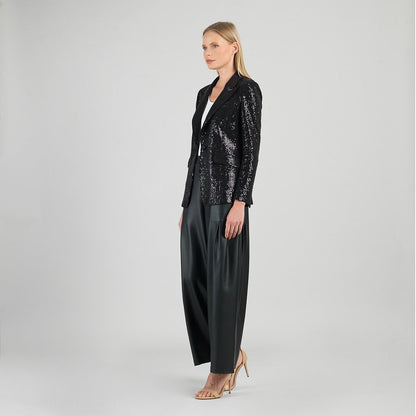 Clara Sunwoo Exclusive - Sequin Knit - Signature Pocket Blazer - Black