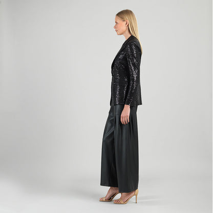 Clara Sunwoo Exclusive - Sequin Knit - Signature Pocket Blazer - Black