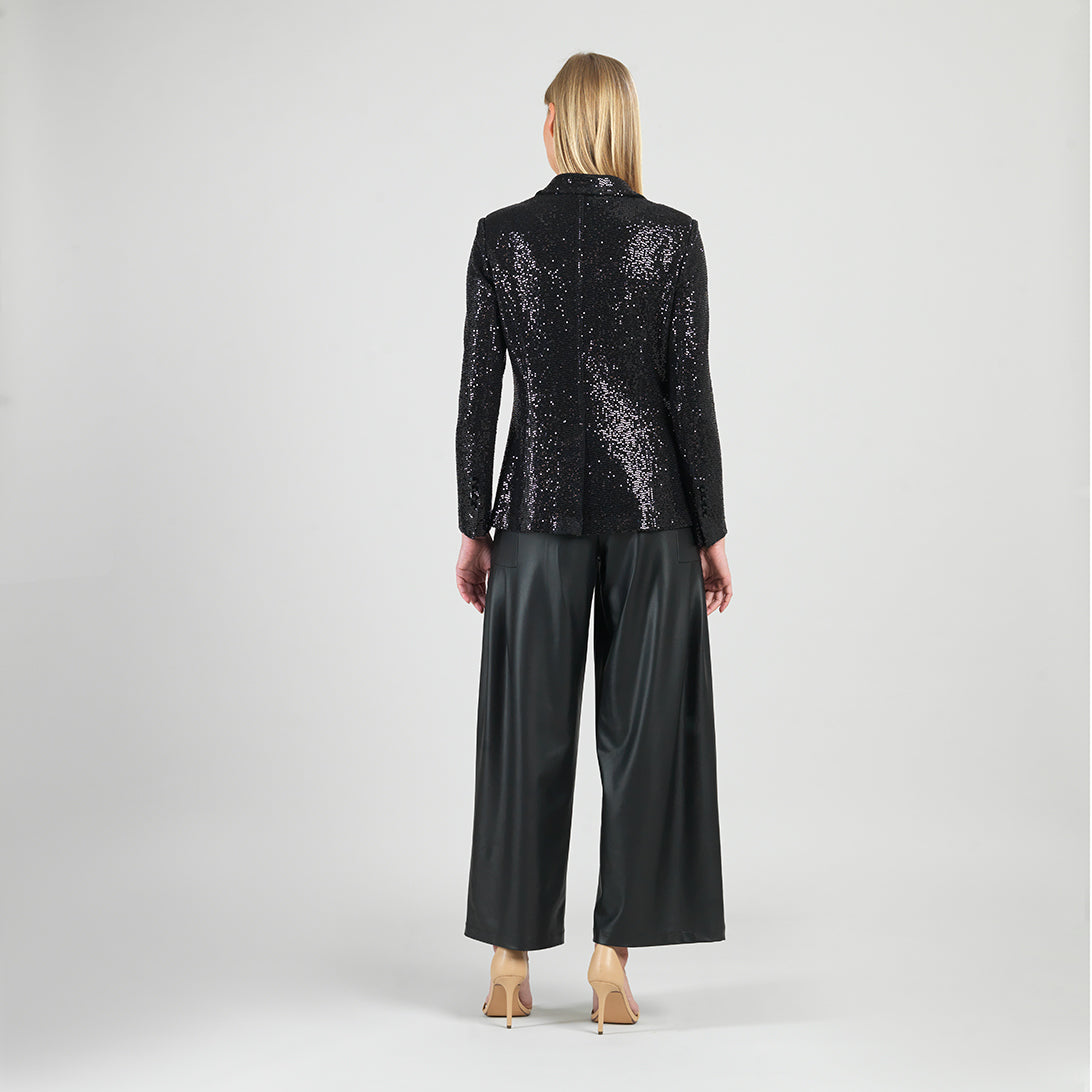 Clara Sunwoo Exclusive - Sequin Knit - Signature Pocket Blazer - Black