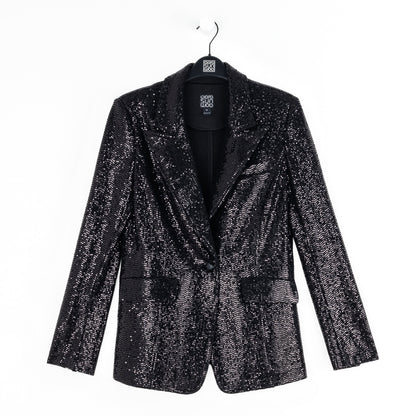 Clara Sunwoo Exclusive - Sequin Knit - Signature Pocket Blazer - Black