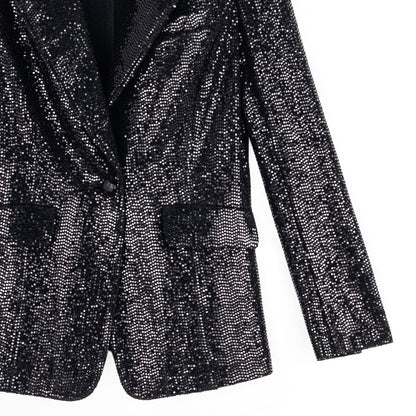 Clara Sunwoo Exclusive - Sequin Knit - Signature Pocket Blazer - Black
