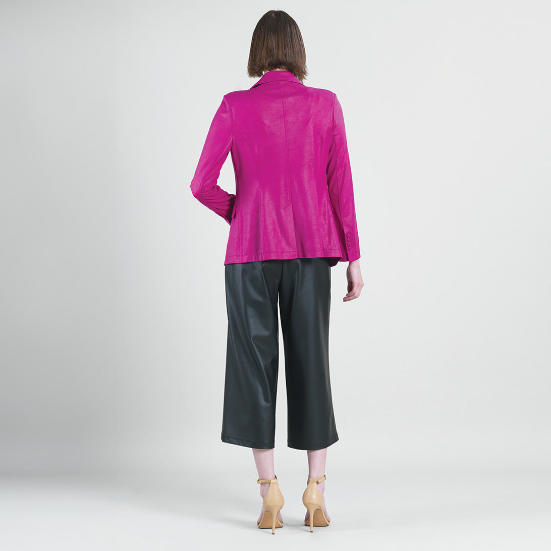 Clara Sunwoo Trending - Liquid Leather™ Signature Pocket Blazer - Magenta - Final Sale!