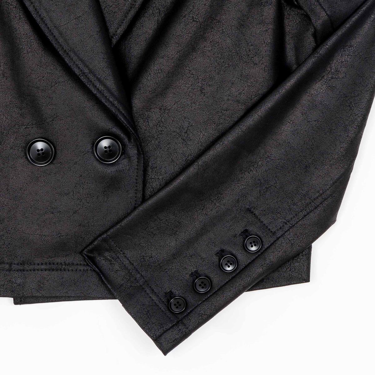 Clara Sunwoo Best Price - Liquid Leather™ Cropped Tuxedo Blazer - Black - Final Sale!