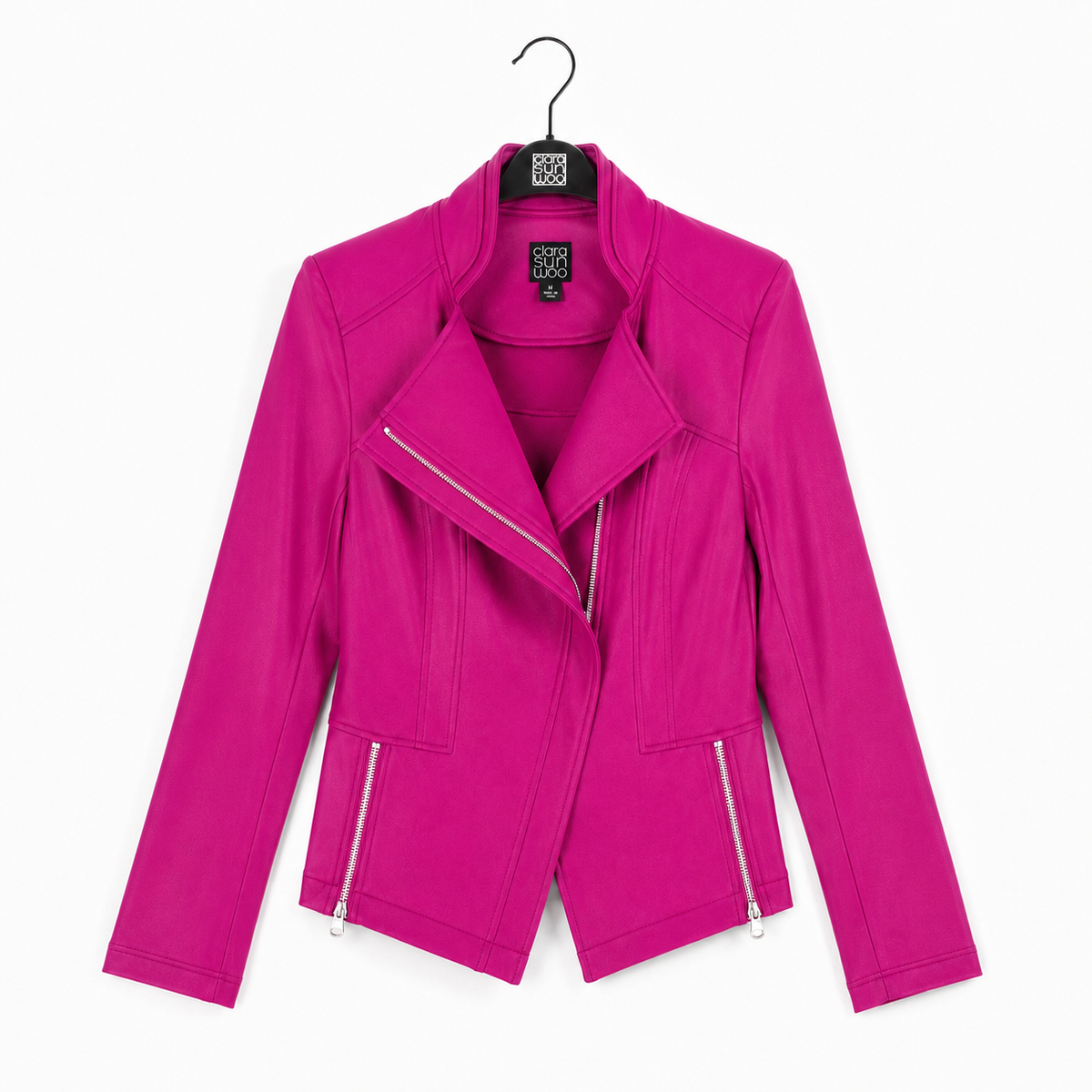 Clara Sunwoo Customer Favorite - Liquid Leather™ Signature Jacket - Magenta