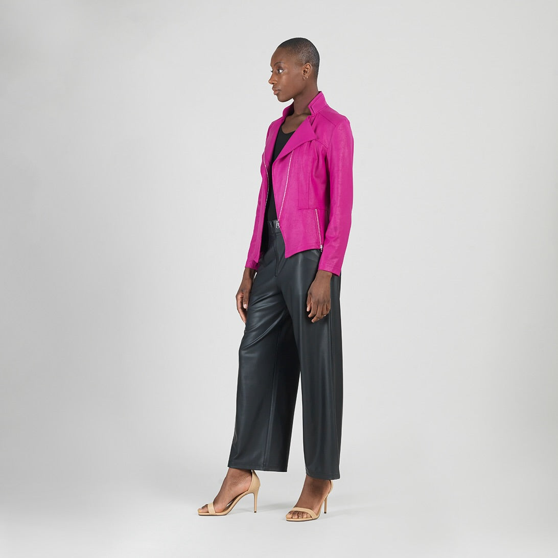 Clara Sunwoo Customer Favorite - Liquid Leather™ Signature Jacket - Magenta