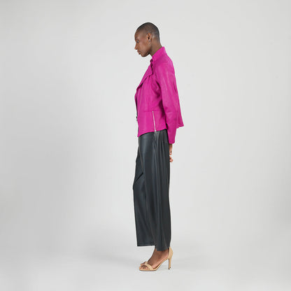 Clara Sunwoo Customer Favorite - Liquid Leather™ Signature Jacket - Magenta