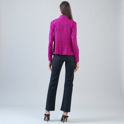 Clara Sunwoo Customer Favorite - Liquid Leather™ Signature Jacket - Magenta