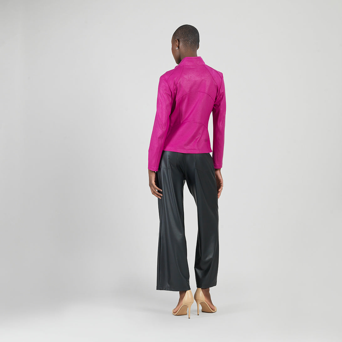 Clara Sunwoo Customer Favorite - Liquid Leather™ Signature Jacket - Magenta