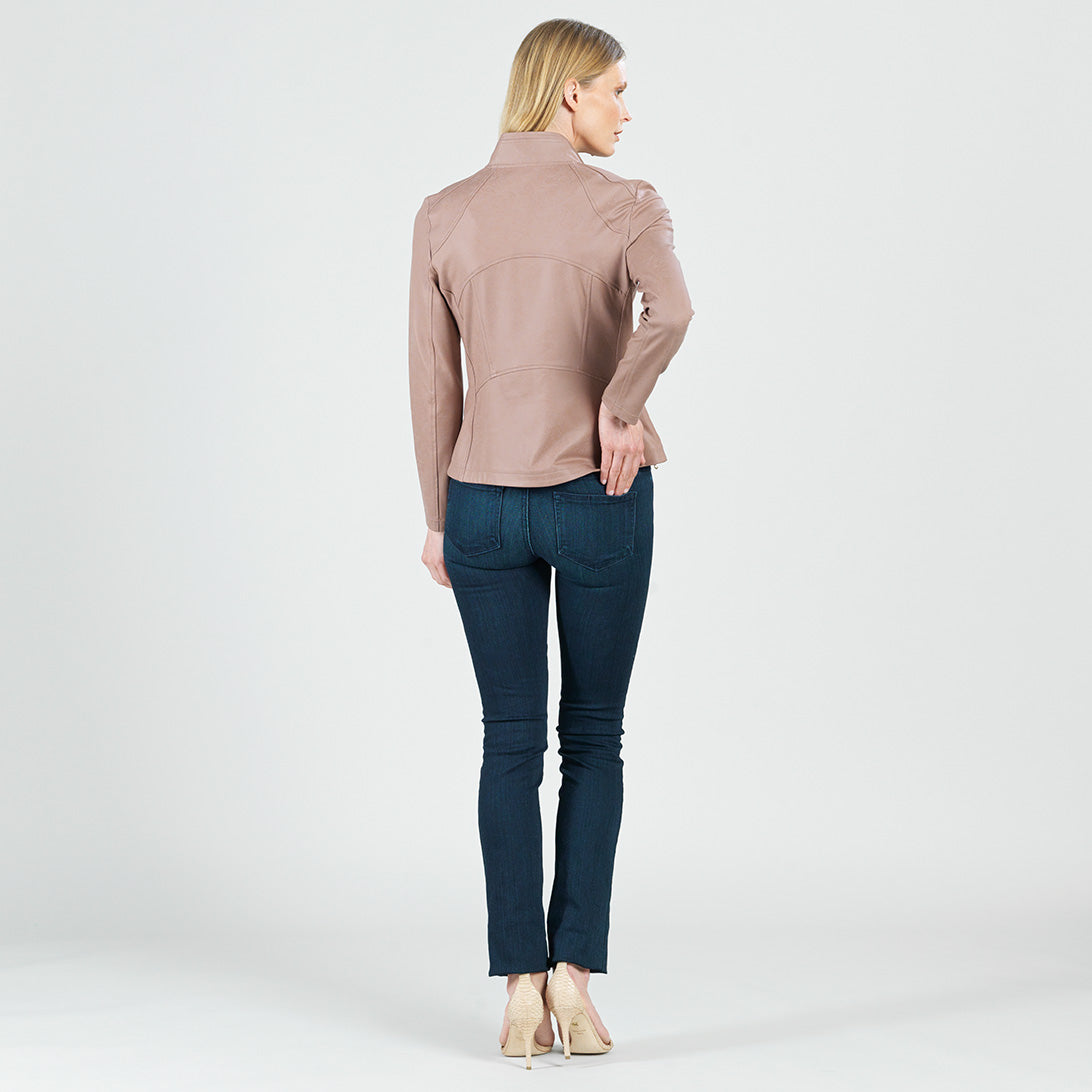 Clara Sunwoo Trending - Liquid Leather™ Signature Jacket - Taupe