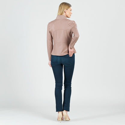 Clara Sunwoo Trending - Liquid Leather™ Signature Jacket - Taupe