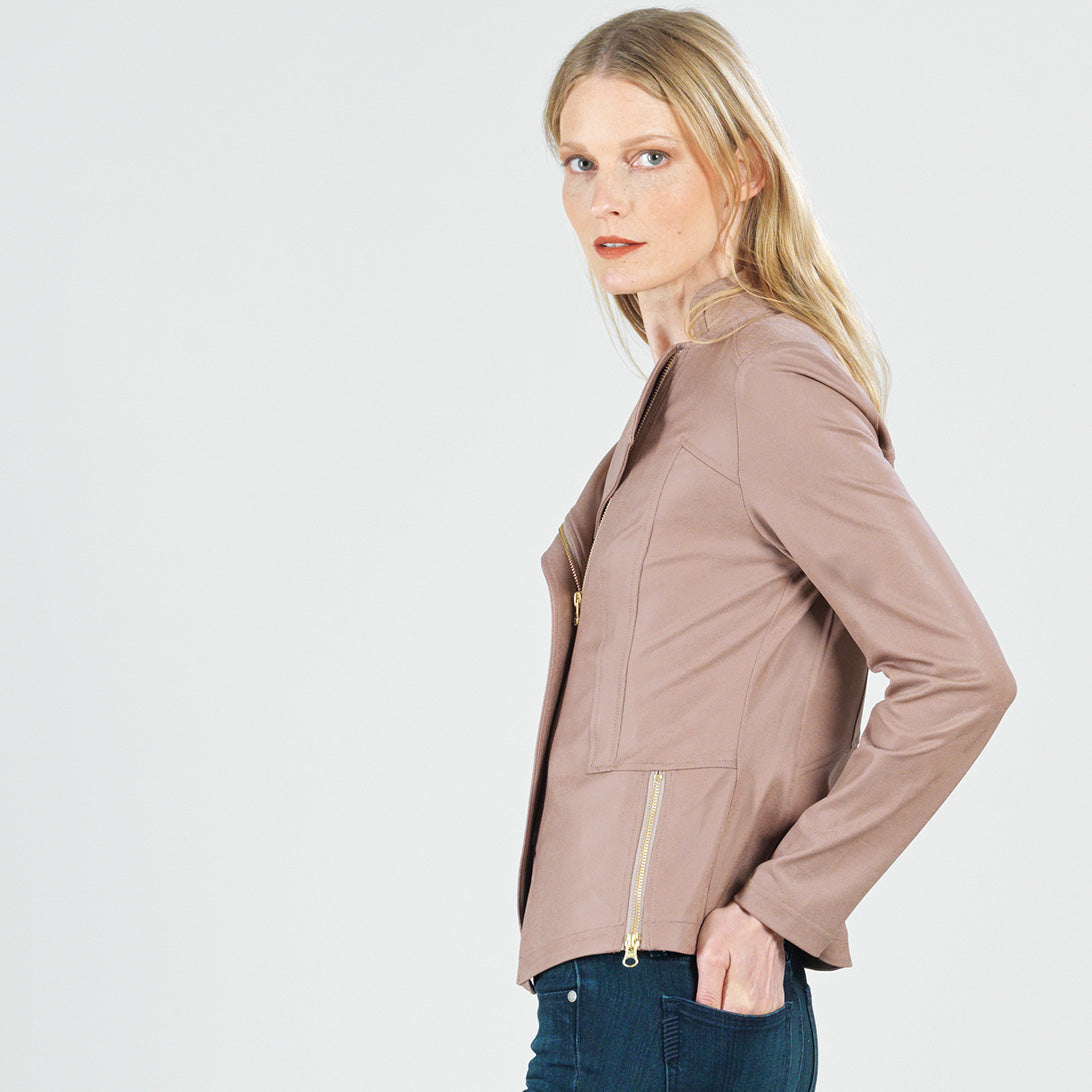 Clara Sunwoo Trending - Liquid Leather™ Signature Jacket - Taupe