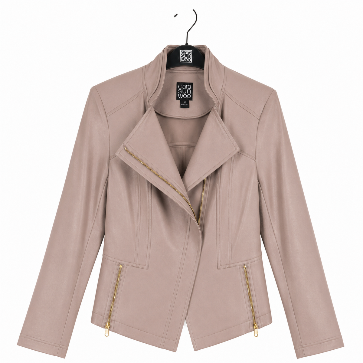 Clara Sunwoo Trending - Liquid Leather™ Signature Jacket - Taupe