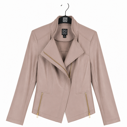 Clara Sunwoo Trending - Liquid Leather™ Signature Jacket - Taupe