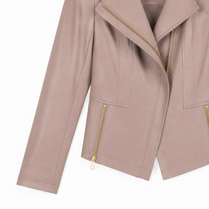 Clara Sunwoo Trending - Liquid Leather™ Signature Jacket - Taupe