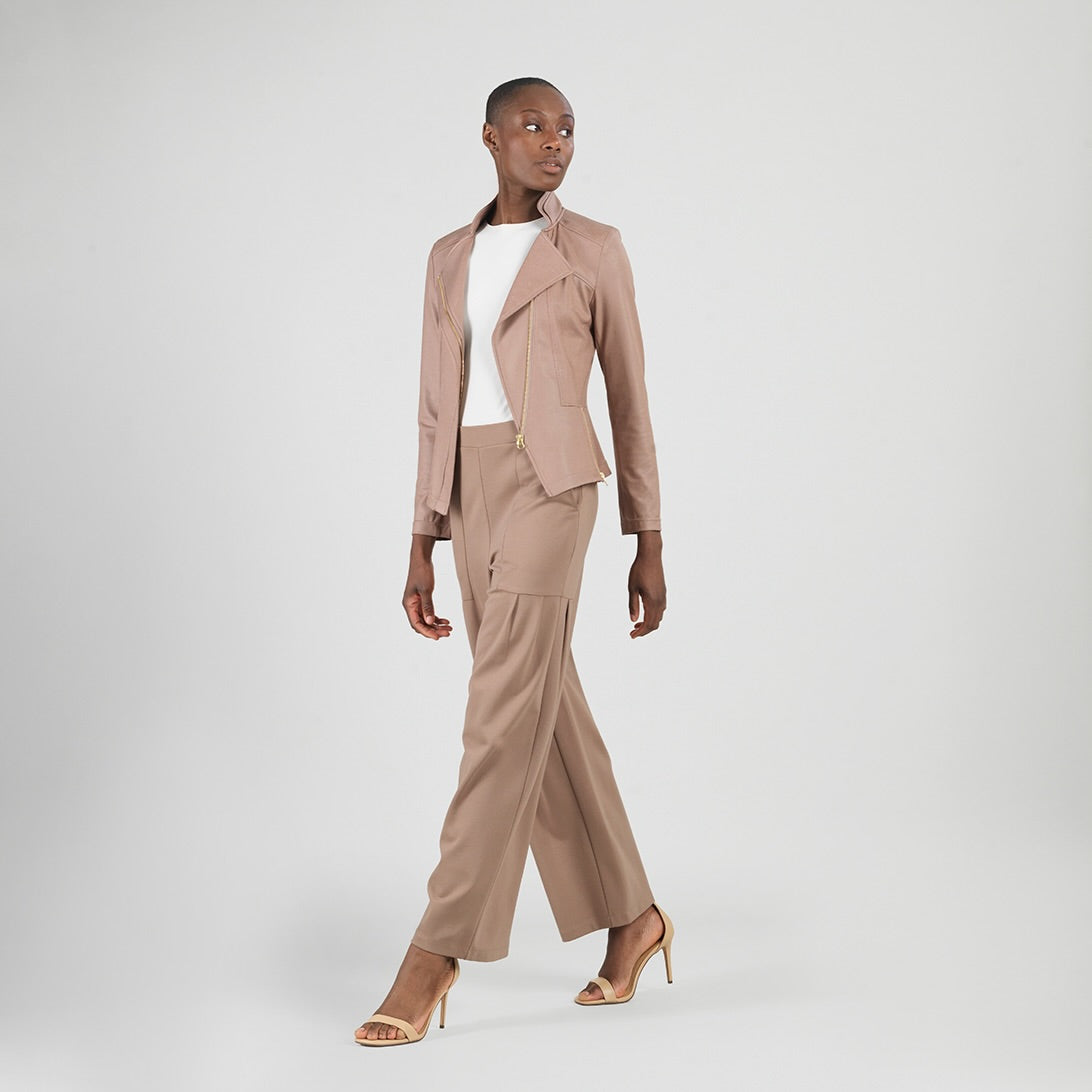 Clara Sunwoo Trending - Liquid Leather™ Signature Jacket - Taupe