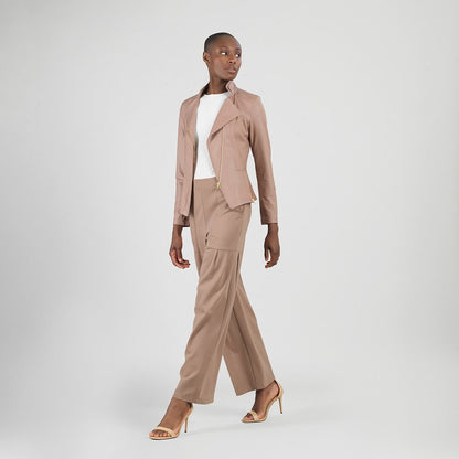 Clara Sunwoo Trending - Liquid Leather™ Signature Jacket - Taupe