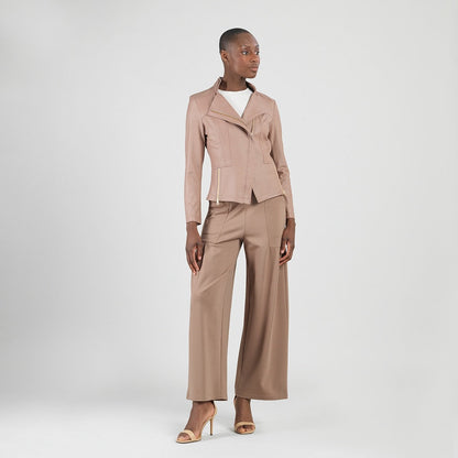 Clara Sunwoo Trending - Liquid Leather™ Signature Jacket - Taupe