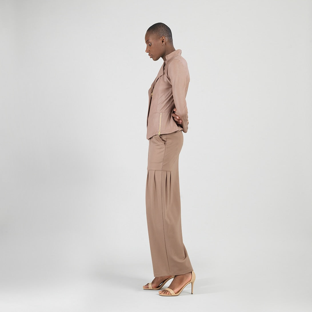 Clara Sunwoo Trending - Liquid Leather™ Signature Jacket - Taupe