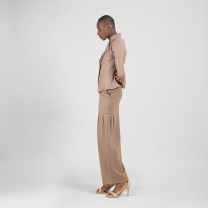 Clara Sunwoo Trending - Liquid Leather™ Signature Jacket - Taupe