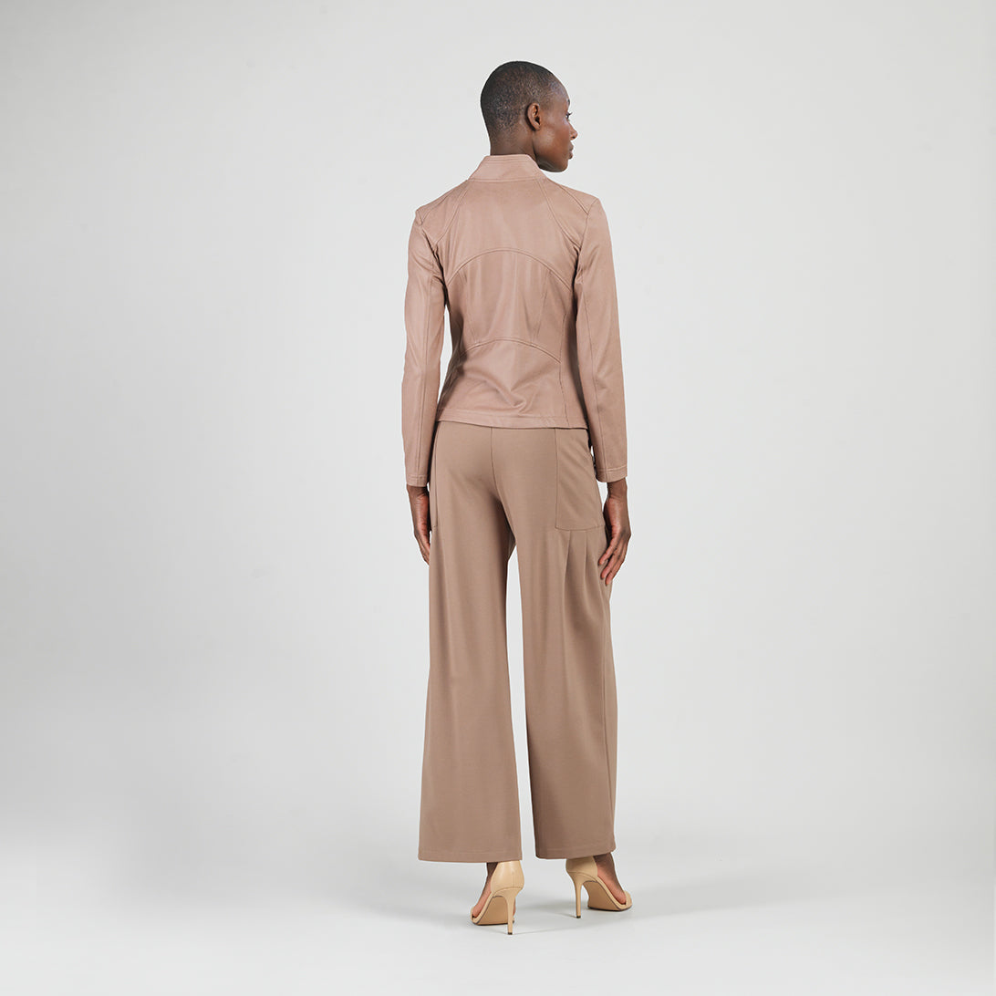 Clara Sunwoo Trending - Liquid Leather™ Signature Jacket - Taupe