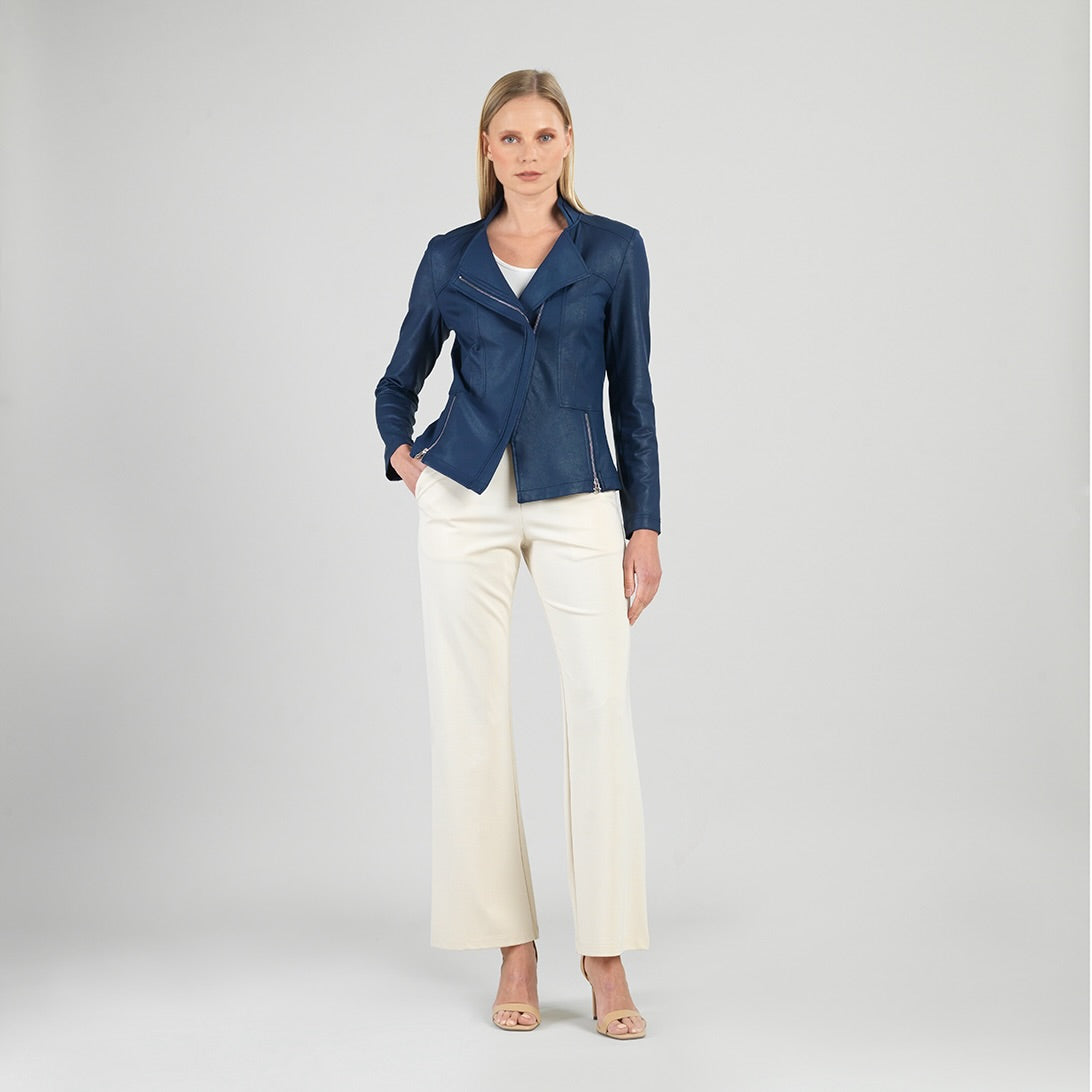 Clara Sunwoo Premium - Liquid Leather™ Signature Jacket - Navy