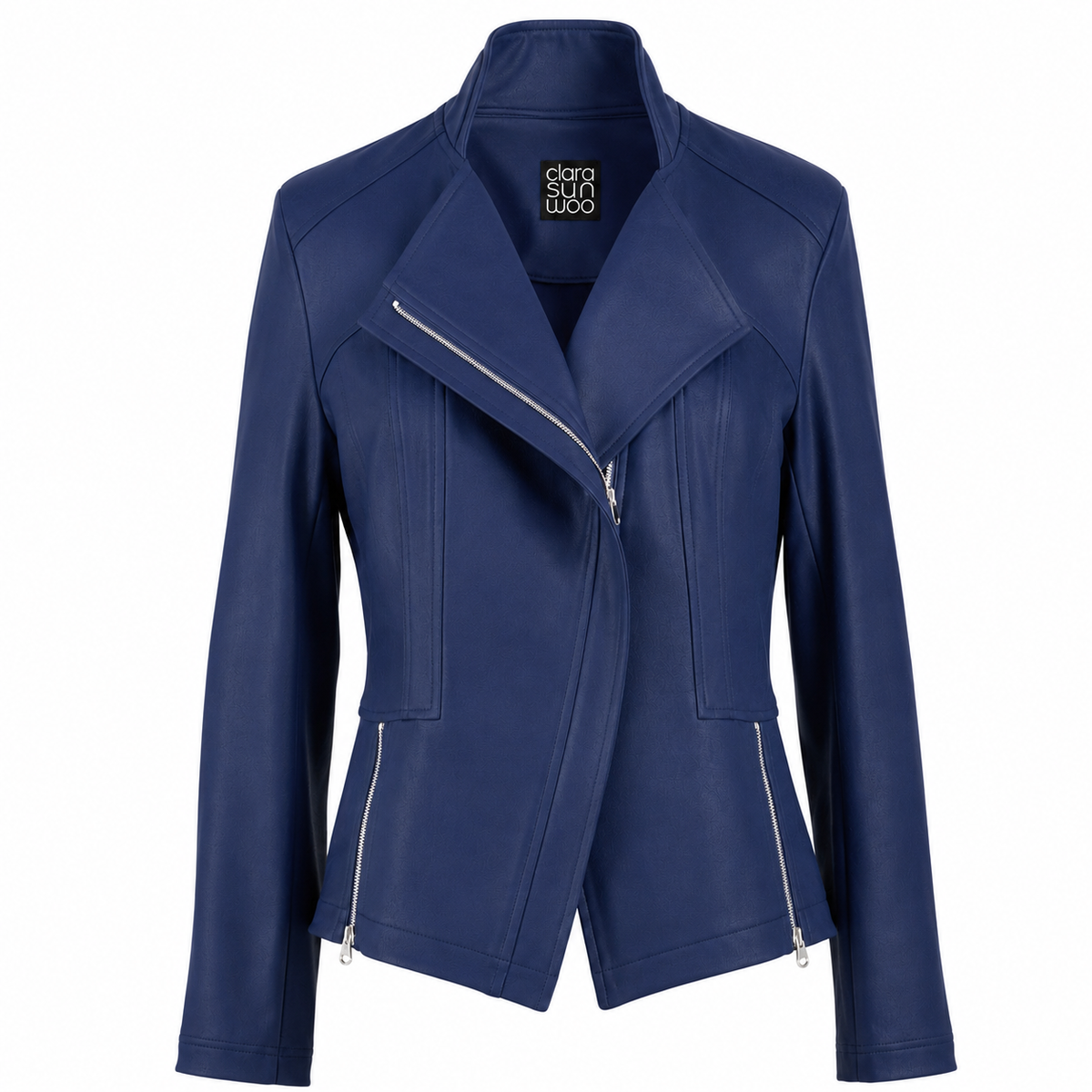 Clara Sunwoo Premium - Liquid Leather™ Signature Jacket - Navy