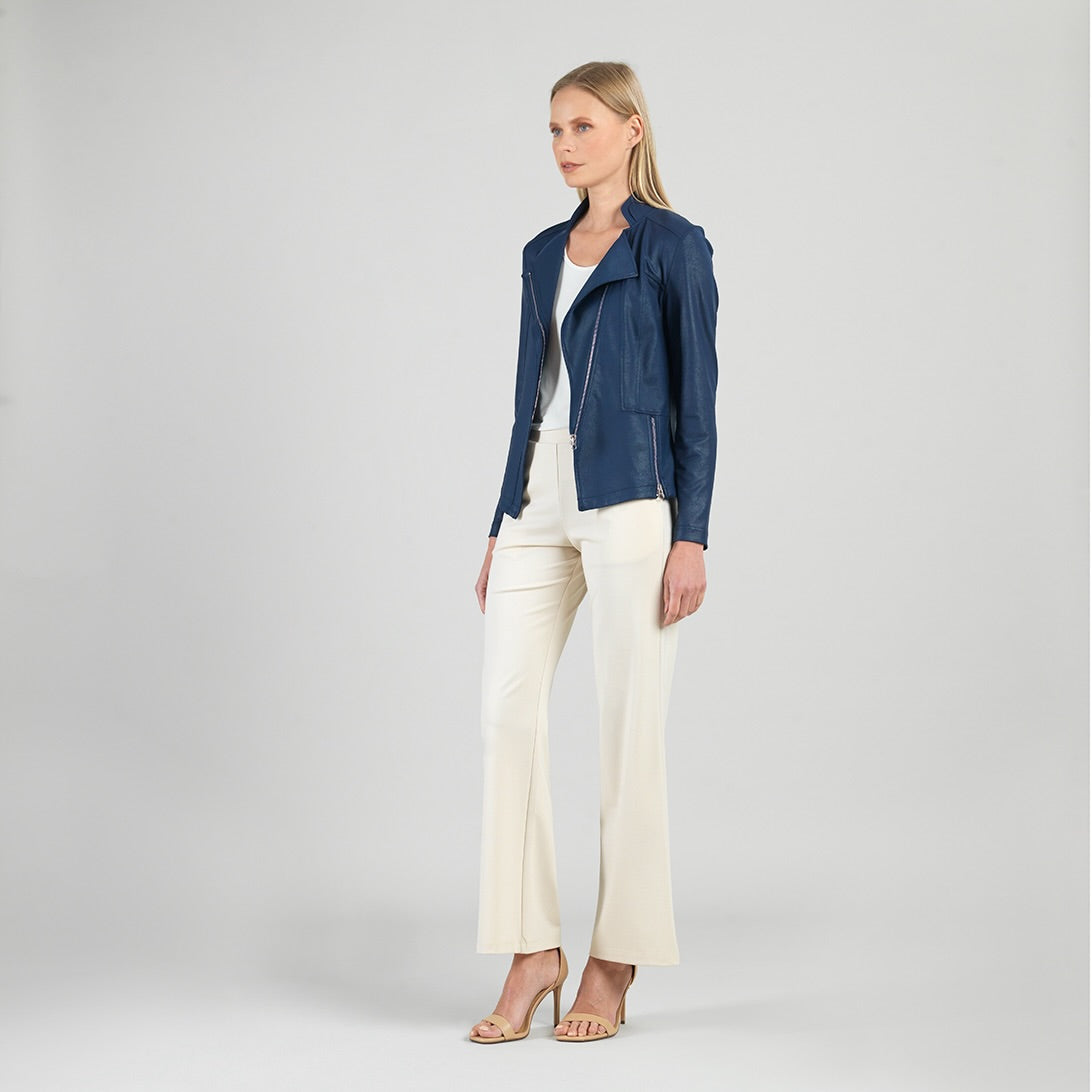 Clara Sunwoo Premium - Liquid Leather™ Signature Jacket - Navy
