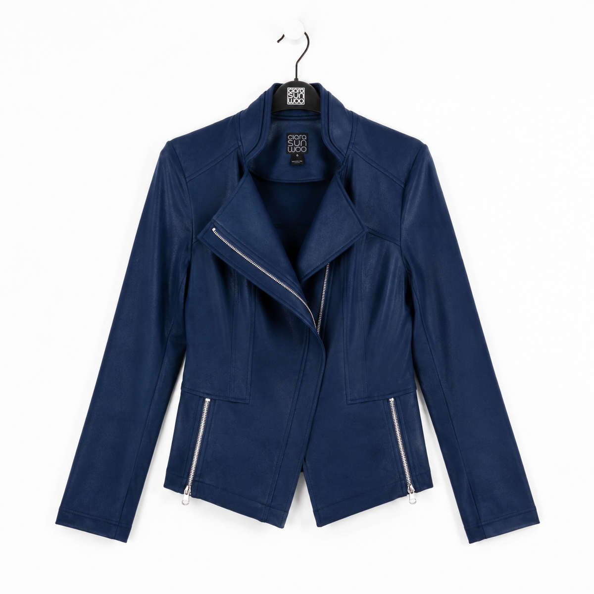 Clara Sunwoo Premium - Liquid Leather™ Signature Jacket - Navy