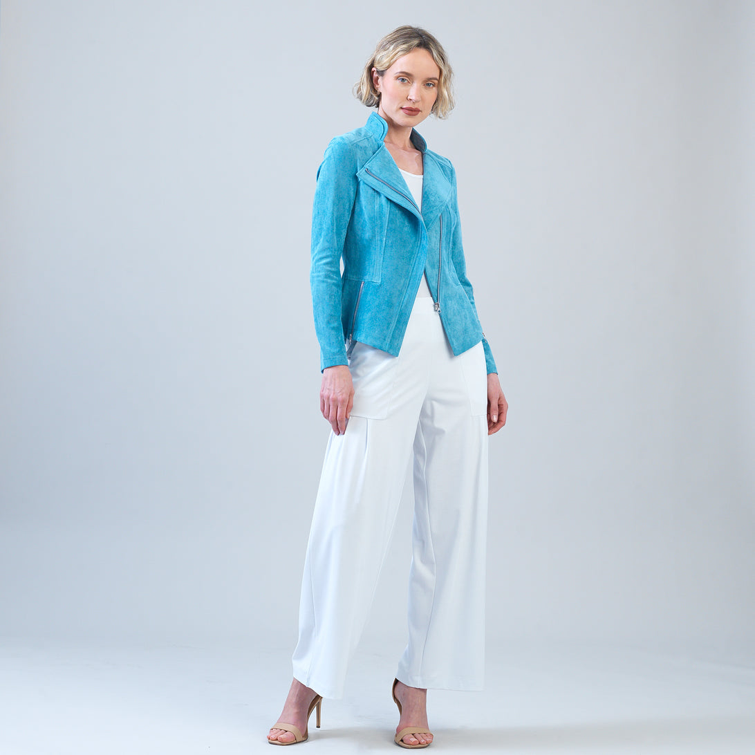 Clara Sunwoo Deals - Soft Suede - Signature Jacket - Ocean