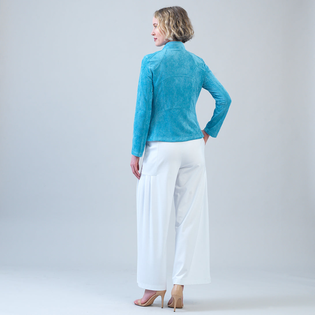 Clara Sunwoo Deals - Soft Suede - Signature Jacket - Ocean