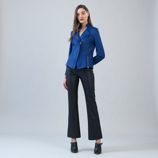 Clara Sunwoo Special Offer - Liquid Leather™ Signature Jacket - Cobalt