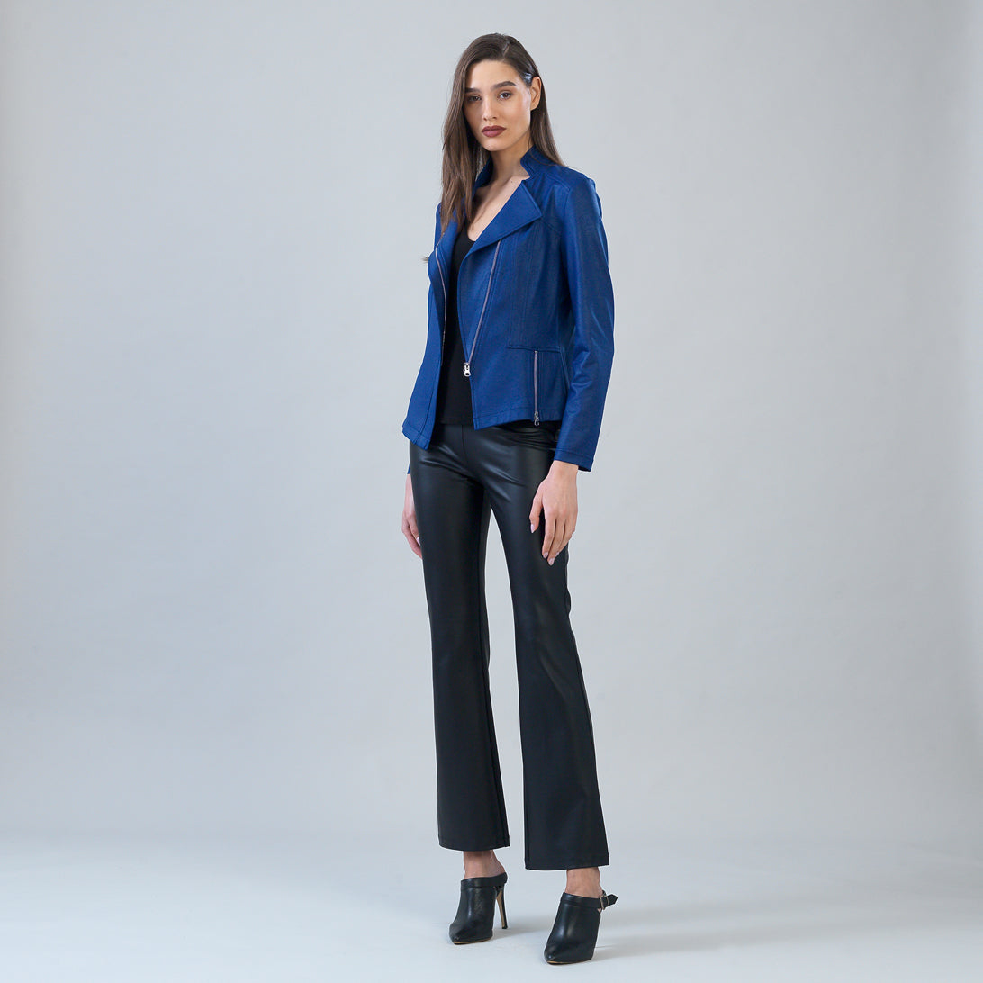 Clara Sunwoo Special Offer - Liquid Leather™ Signature Jacket - Cobalt