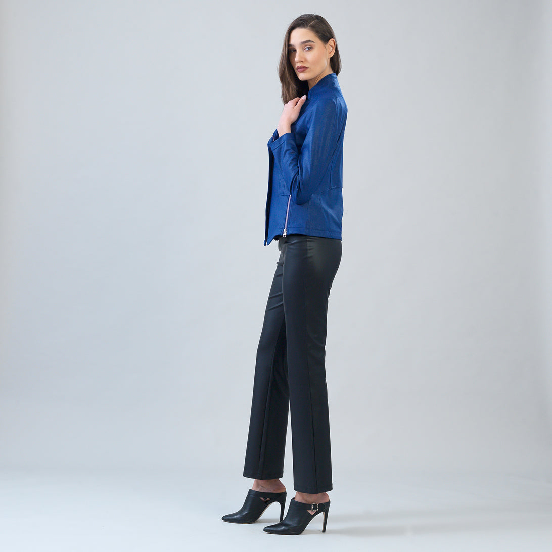 Clara Sunwoo Special Offer - Liquid Leather™ Signature Jacket - Cobalt