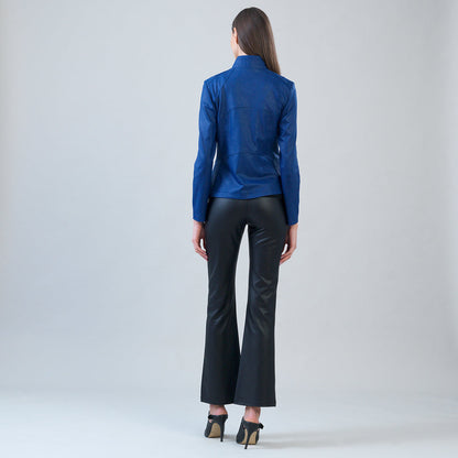 Clara Sunwoo Special Offer - Liquid Leather™ Signature Jacket - Cobalt