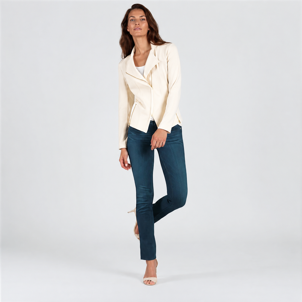 Clara Sunwoo Everyday - Liquid Leather™ Signature Jacket - Ivory