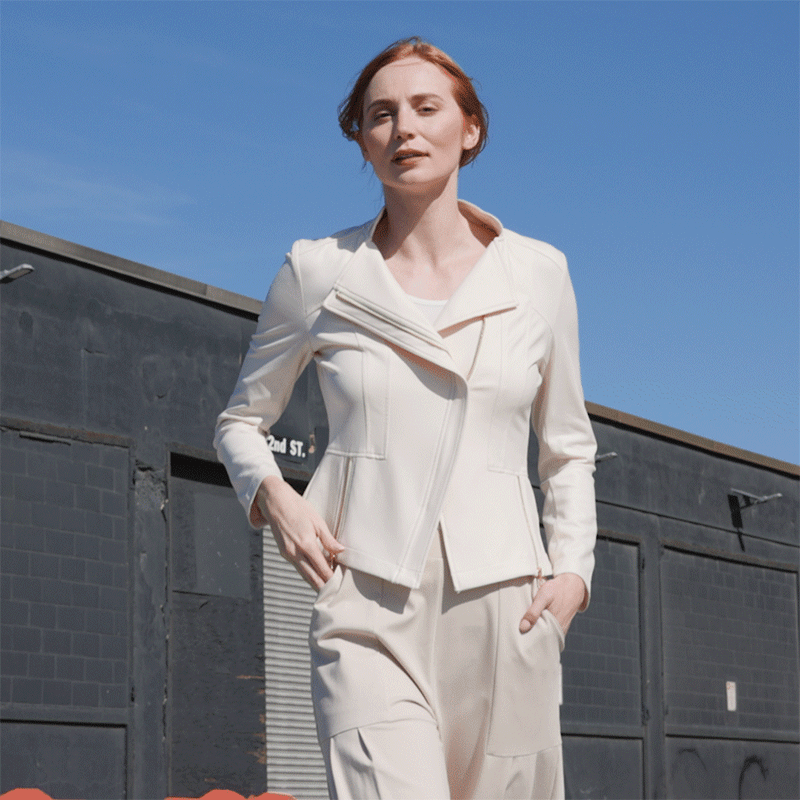 Clara Sunwoo Everyday - Liquid Leather™ Signature Jacket - Ivory