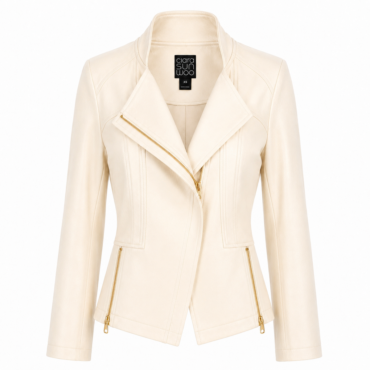Clara Sunwoo Everyday - Liquid Leather™ Signature Jacket - Ivory