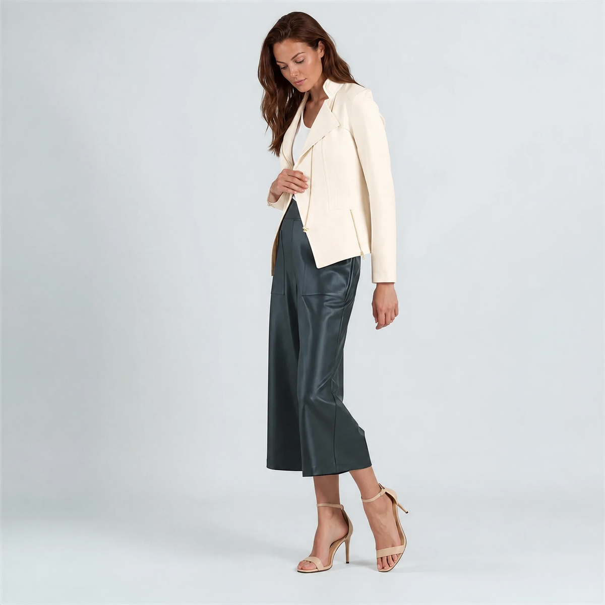 Clara Sunwoo Everyday - Liquid Leather™ Signature Jacket - Ivory