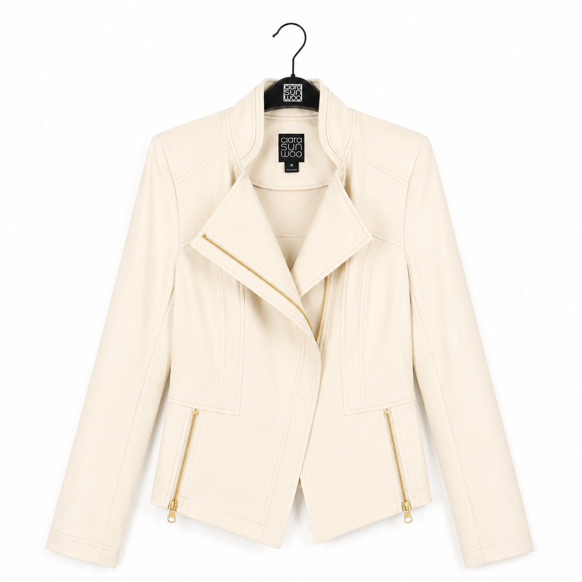 Clara Sunwoo Everyday - Liquid Leather™ Signature Jacket - Ivory
